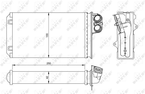 Heat Exchanger, interior heating 54250