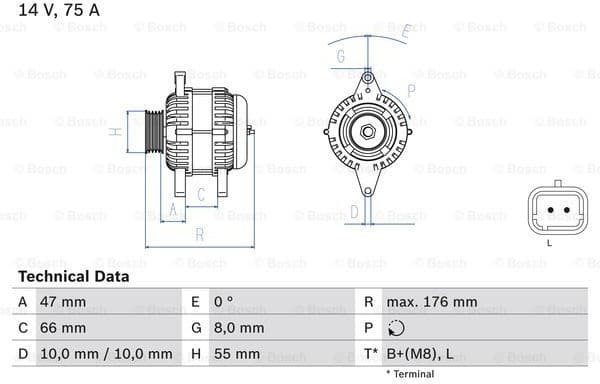 Alternator 0986042191 - image 2