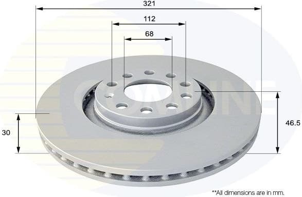 Brake disc, 1pcs FRONT ADC1473V - image 2