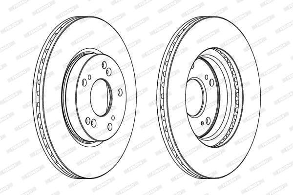 Brake discs kit front (2pcs), Top Quality DDF1539 - image 3