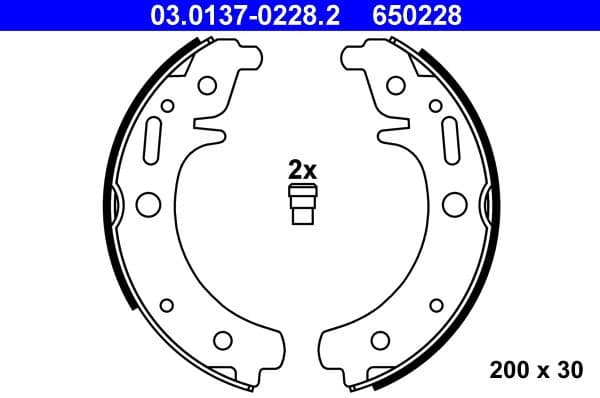Brake Shoe Set 03.0137-0228.2