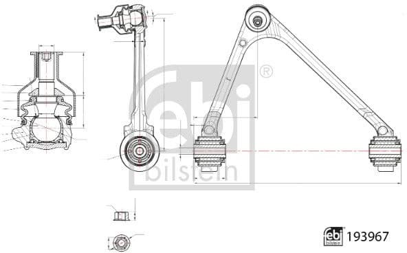 Control/Trailing Arm, wheel suspension 193967