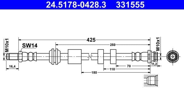 Brake Hose 24.5178-0428.3 - image 3