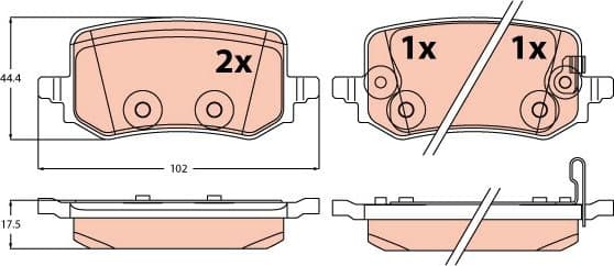 Brake Pad Set, disc brake GDB2615