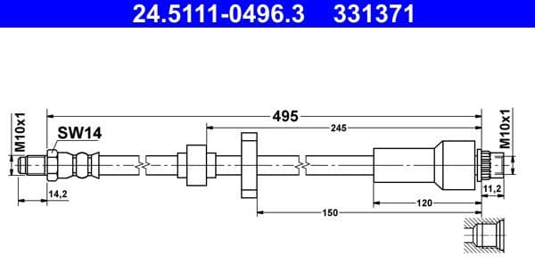 Brake Hose 24.5111-0496.3 - image 3