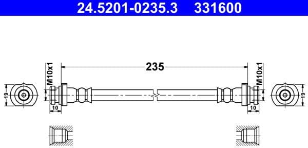 Brake Hose 24.5201-0235.3 - image 3