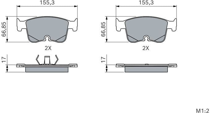 Brake Pad Set, disc brake 0 986 460 191