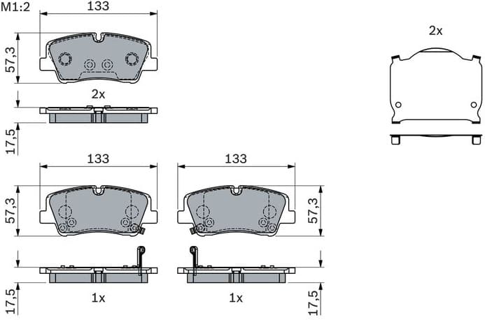 Brake Pad Set, disc brake 0 986 424 430 - image 14