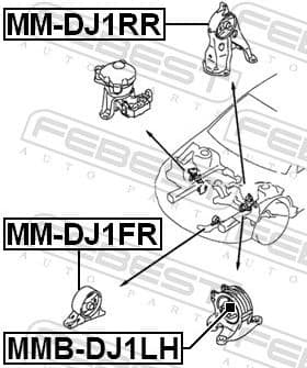 Mounting, engine MMB-DJ1LH