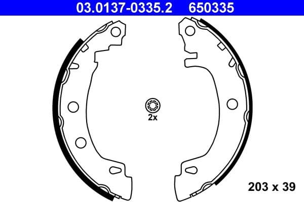 Brake Shoe Set 03.0137-0335.2 - image 2