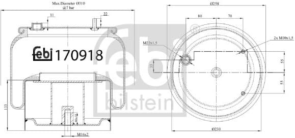 Bellow, air suspension 170918