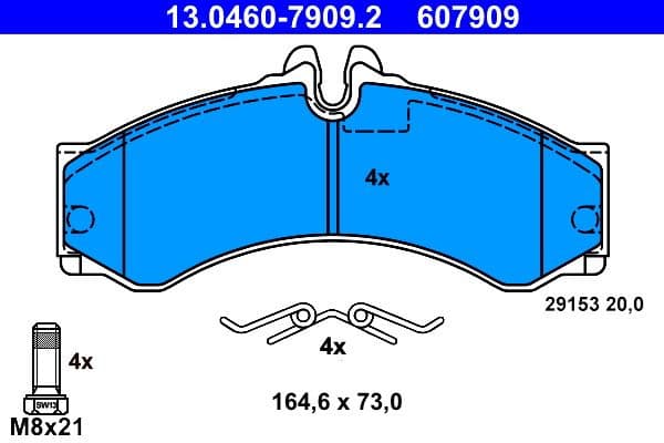 Brake Pad Set, disc brake 13.0460-7909.2 - image 2