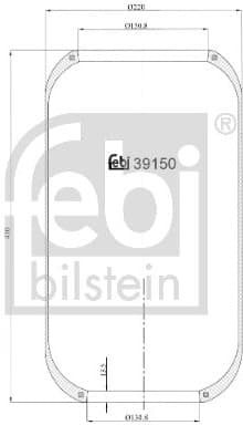 Bellow, air suspension 39150