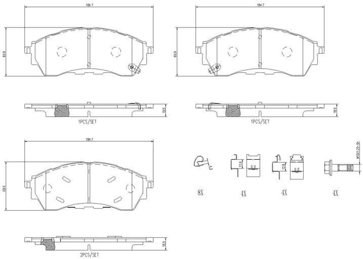 Brake Pad Set, disc brake PRIME LINE P24225 - image 3
