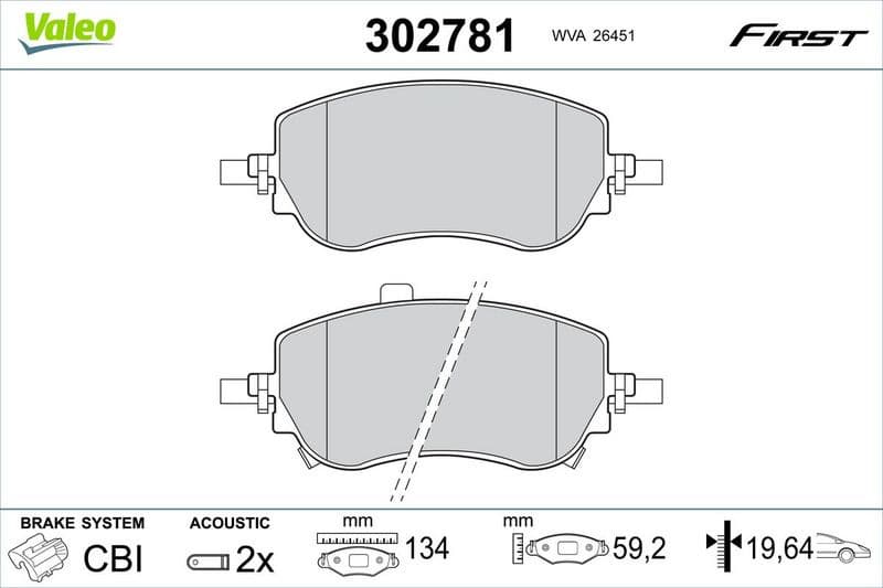 Brake Pad Set, disc brake ESSENTIAL 302781