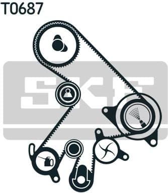 Timing belt kit with water pump VKMC 91303 - image 4
