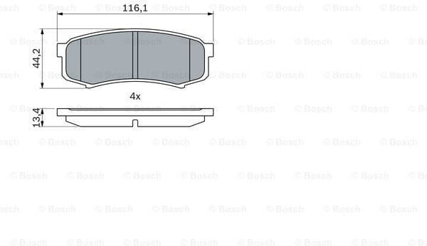 Brake Pad Set, disc brake 0986424313 - image 7