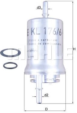 Filter petrol KL176/6D