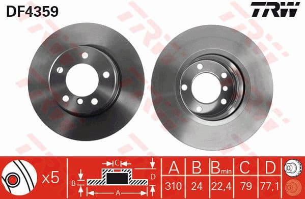 Brake Disc DF4359 - image 4