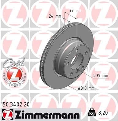 Brake Disc COAT Z 150.3402.20