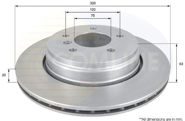 Brake disc, 1pcs REAR ADC1726V