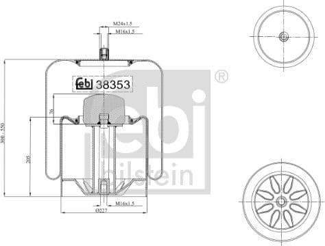 Bellow, air suspension 38353