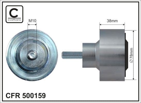 Deflection/Guide Pulley, V-ribbed belt 500159