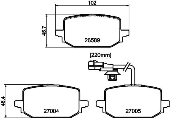 Brake Pad Set, disc brake Q+ 2658902