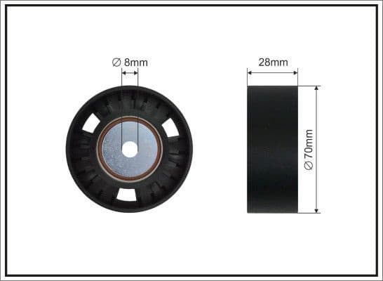 Deflection/Guide Pulley, V-ribbed belt 226-107 SC