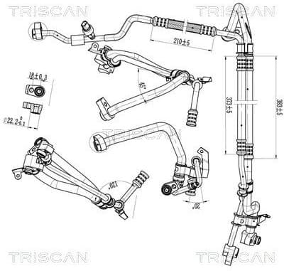 High/Low-pressure Line, air conditioning 9010 16058