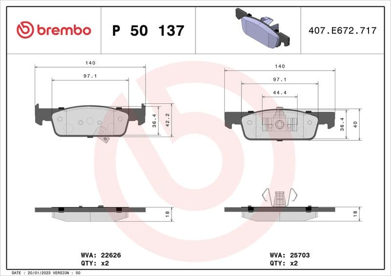 Brake Pad Set, disc brake PRIME LINE P50137 - image 2