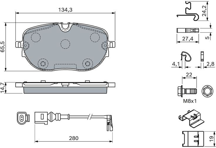 Brake Pad Set, disc brake 0986460198 - image 5