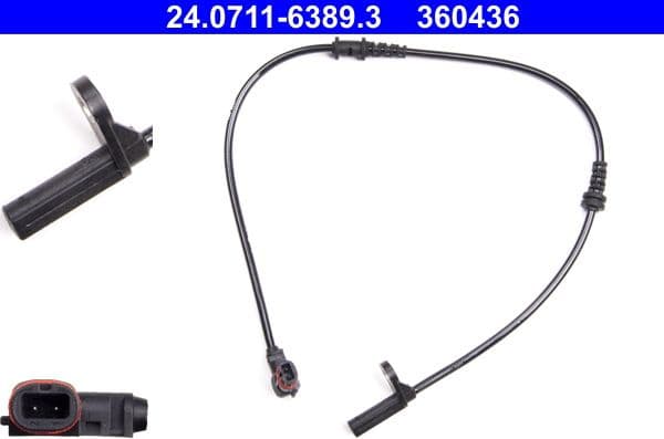 Sensor, wheel speed 24.0711-6389.3 - image 2