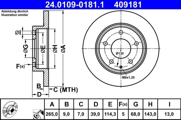 Brake Disc 24.0109-0181.1 - image 2