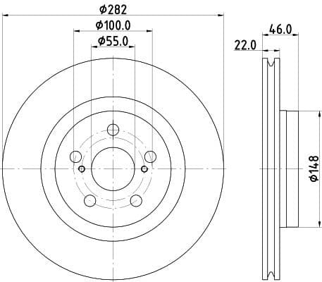 Brake Disc PRO 8DD 355 134-381 - image 4