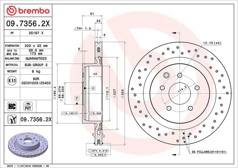 Brake Disc XTRA LINE - Xtra 09.7356.2X - image 2