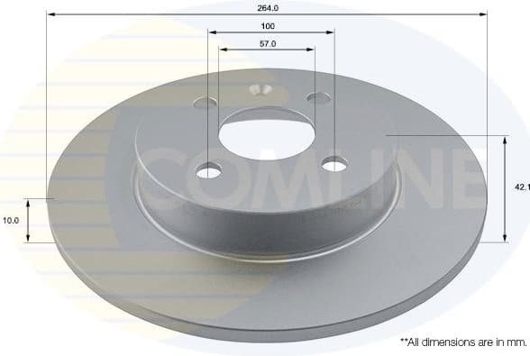 Brake disc, 1pcs REAR ADC1133 - image 2