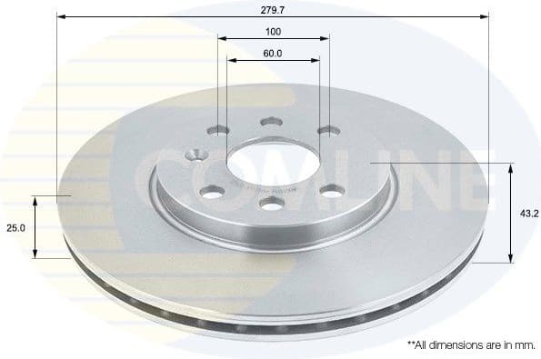 Brake disc, 1pcs FRONT ADC1131V