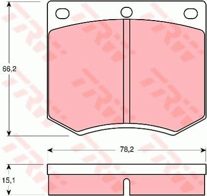 Brake Pad Set, disc brake COTEC GDB660