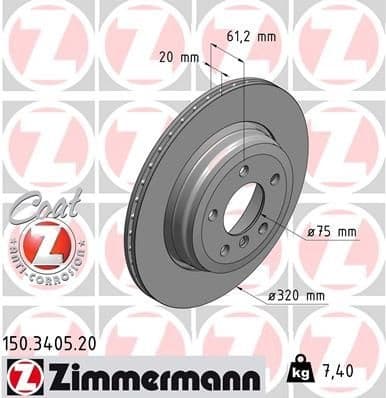 Brake Disc COAT Z 150.3405.20