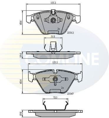 Brake pads front CBP02033