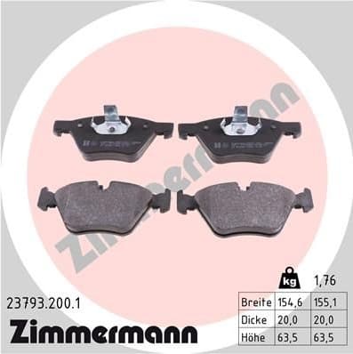 Brake Pad Set, disc brake 23793.200.1