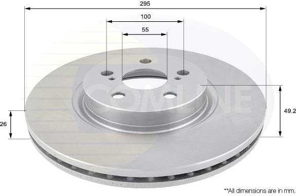 Brake disc, 1pcs FRONT ADC01110V - image 3