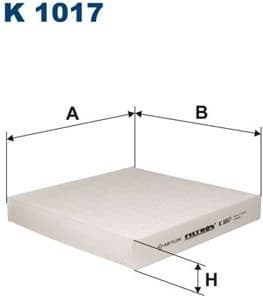 Filter, cabin air K1017