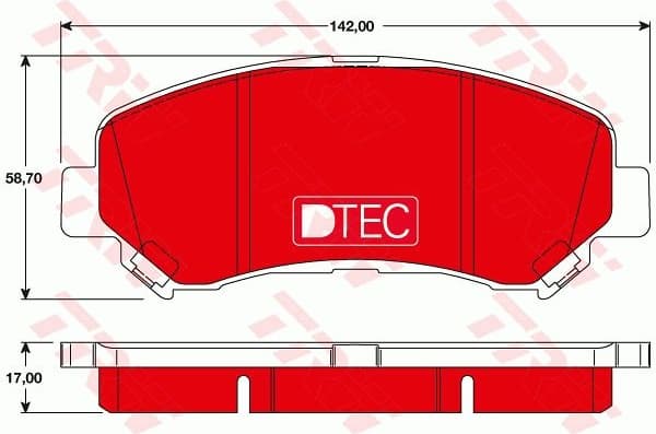 Brake Pad Set, disc brake DTEC COTEC GDB3467DTE