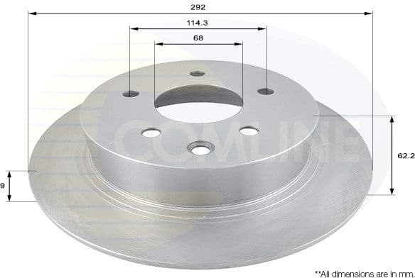 Brake disc, 1pcs REAR ADC0275 - image 2