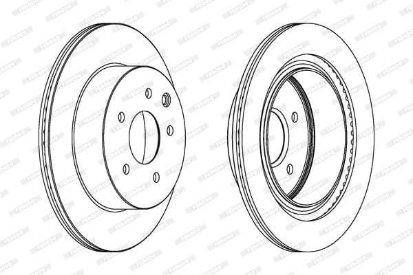 Brake discs kit rear, (2pcs), Top Quality DDF1579C - image 3