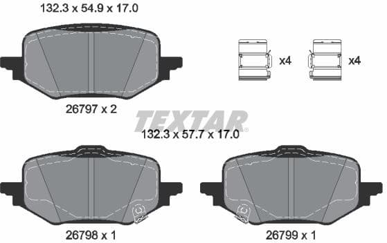 Brake Pad Set, disc brake Q+ 2679701