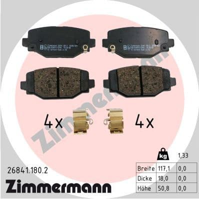 Brake Pad Set, disc brake 26841.180.2