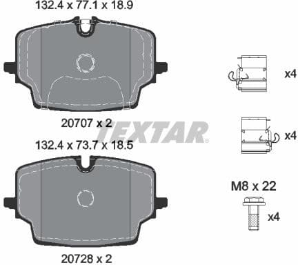Brake Pad Set, disc brake Q+ 2070701